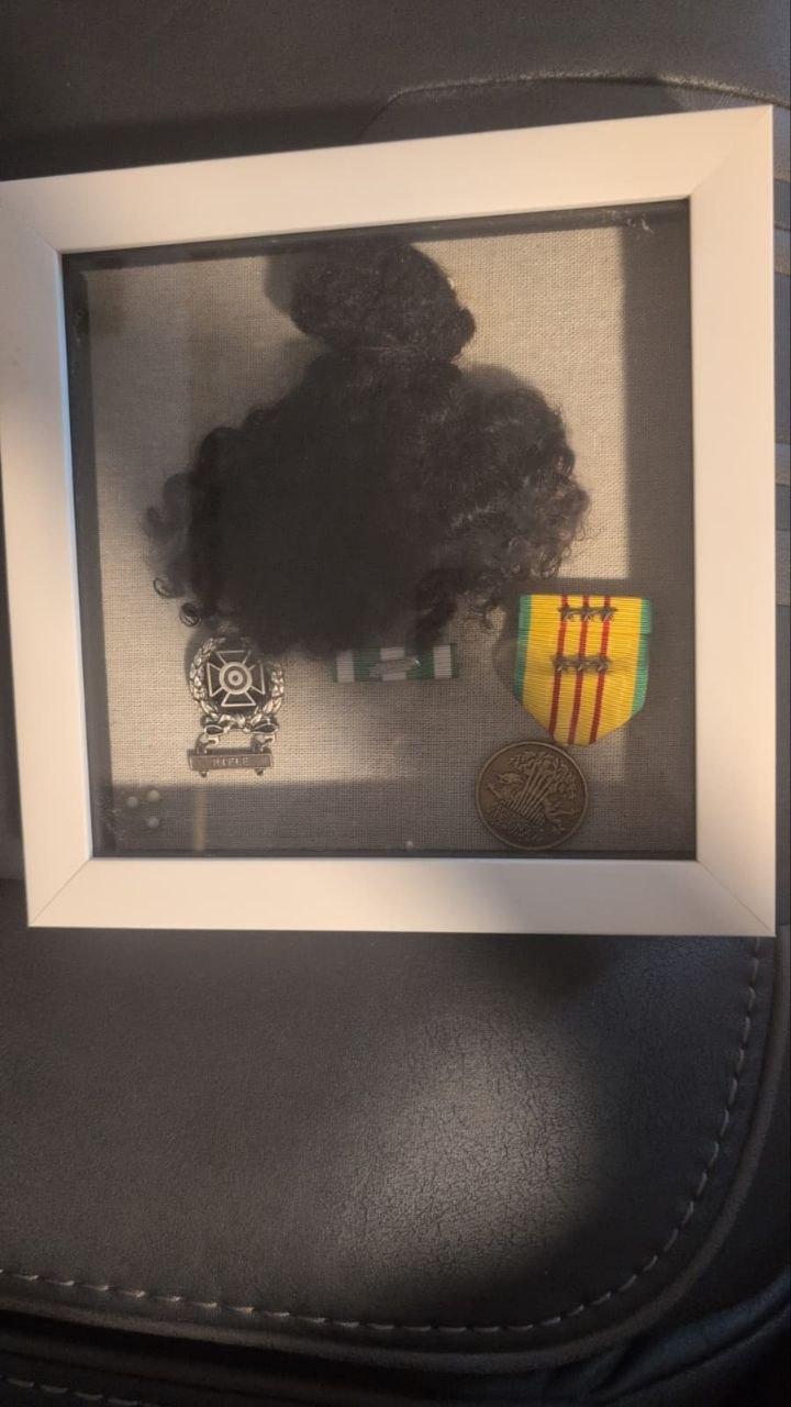 A lock of Daddy's hair - his Mom kept + he got it after she died.